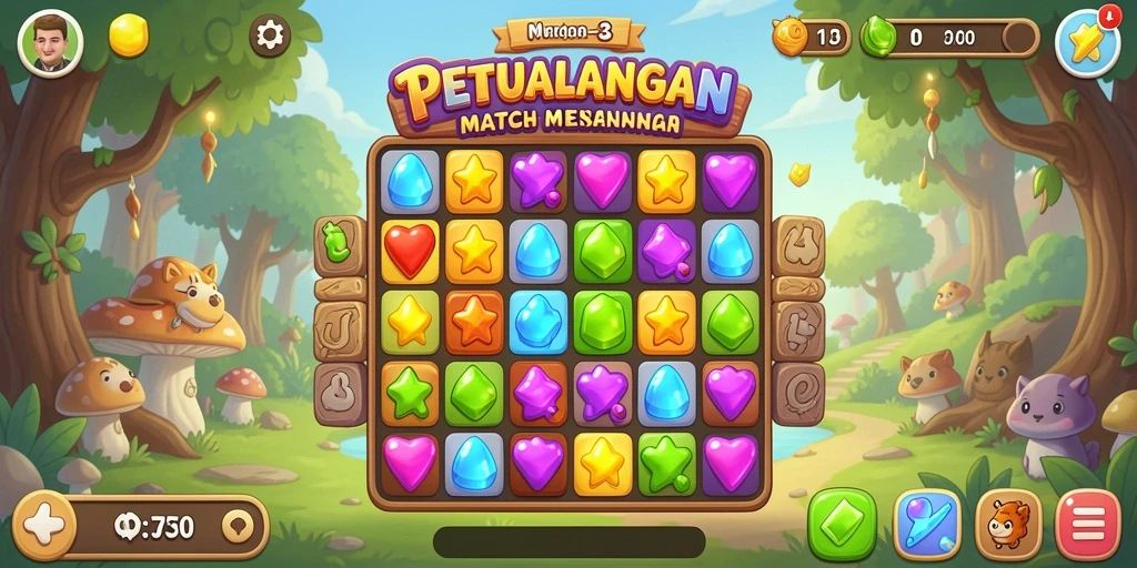 Tampilan gameplay seru dari 2757 yang penuh warna.