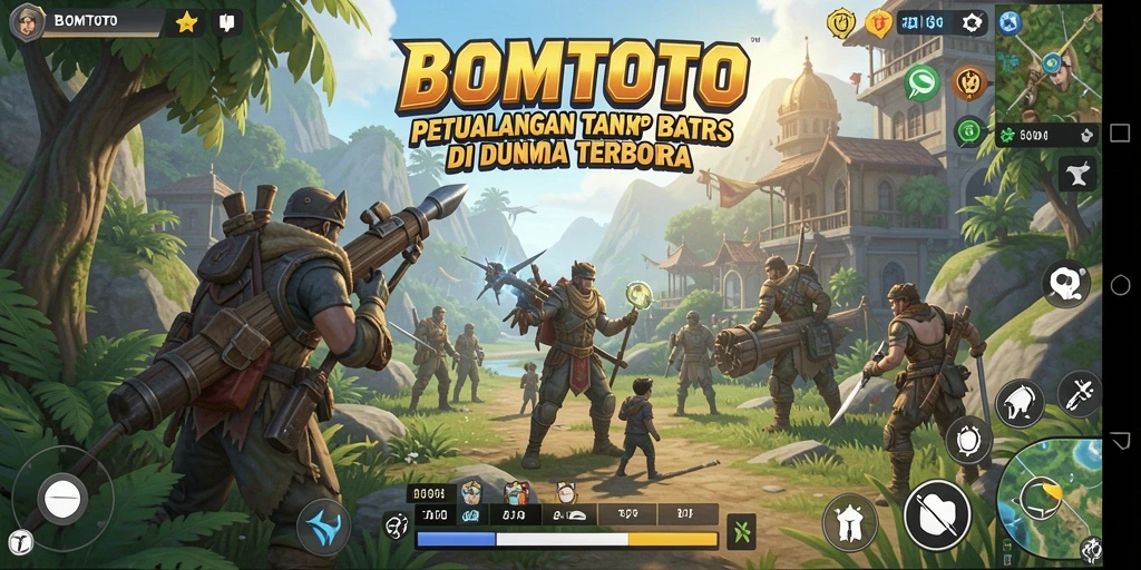 Tampilan menarik dari gameplay BOMTOTO dalam dunia Open World.
