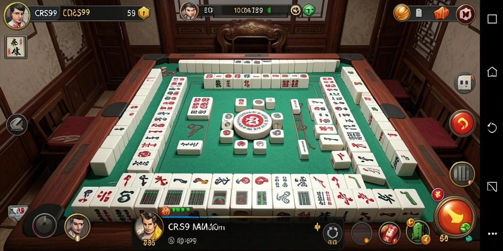 Gameplay Mahjong seru di CRS99 dengan desain menarik.