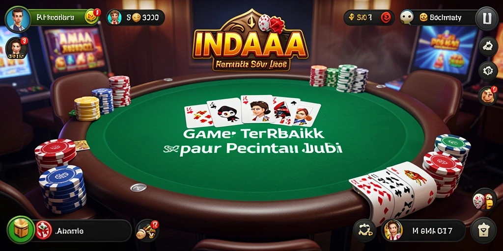 Tampilan gameplay seru dari INDAAA dengan fitur poker yang menarik.