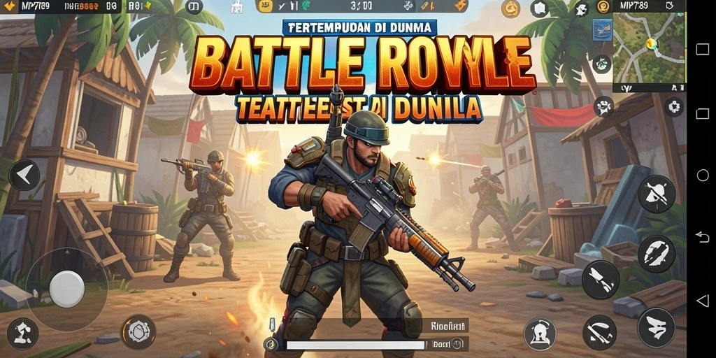 Tampilan gameplay seru dari MVP789 dalam pertempuran Battle Royale.