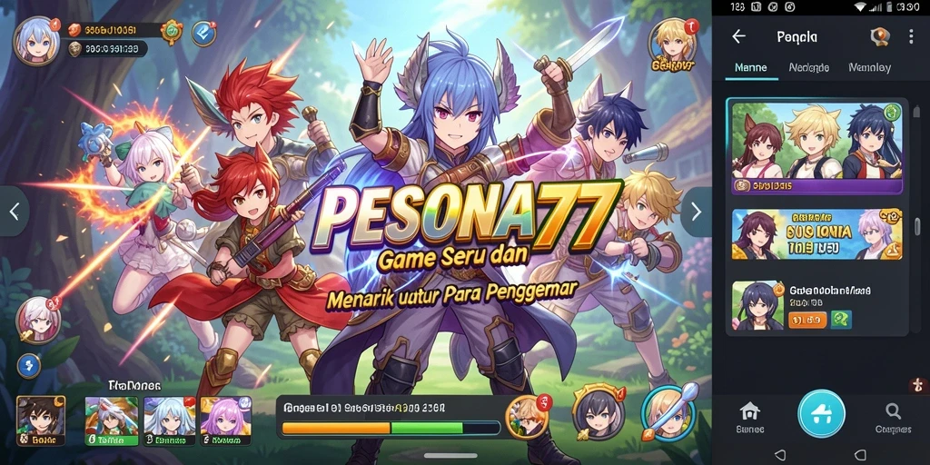 Tampilan gameplay PESONA77 dengan karakter Anime yang menakjubkan.