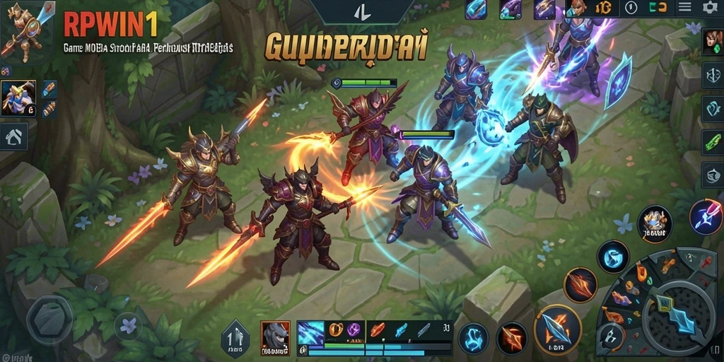 Tampilan intens dari gameplay MOBA yang memukau.