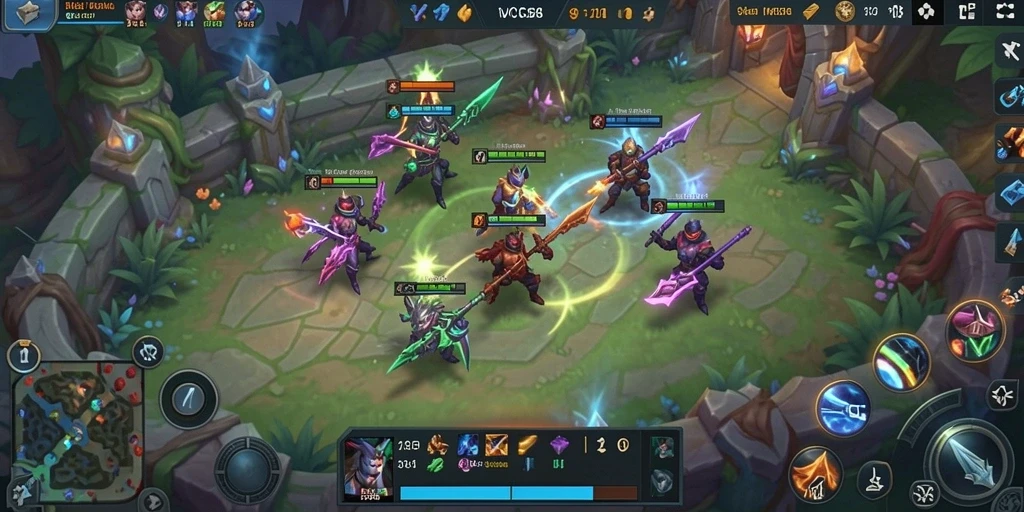 Gameplay seru dengan karakter unik dan pertarungan tim.